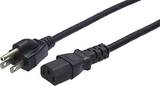 AmazonBasics Computer Monitor TV Replacement Power Cord - 3-Foot, Black